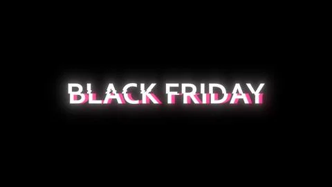 Black Friday banner with glitch effect. Illustrazione stock