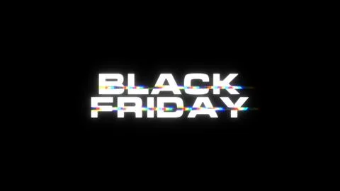 Black Friday banner with glitch effect. Stock Illustration