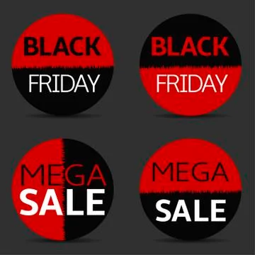 Black friday banner set Stock Illustration