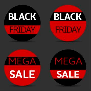 Black friday banner set Stock Illustration