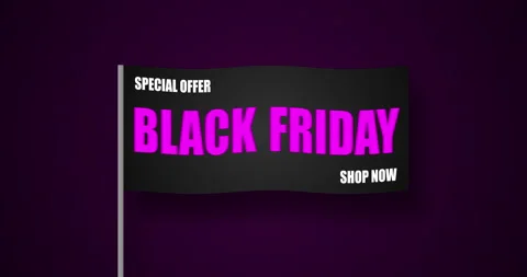 Black Friday on black background Stock Footage 132518125