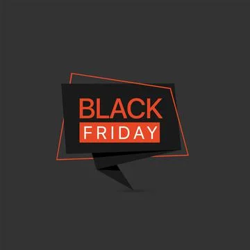 Black friday black red label template Stock Illustration