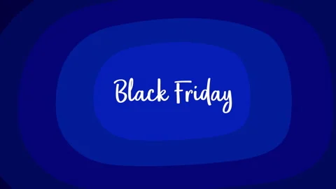 Black Friday with blue waves on black gradient Vídeo Stock 212160766