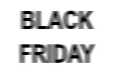 Black Friday blurred text design with motion effect, modern typography styl.. Stock Illustration