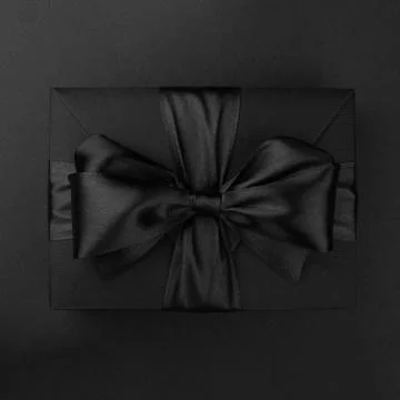 Black friday box gift present Stock Photos