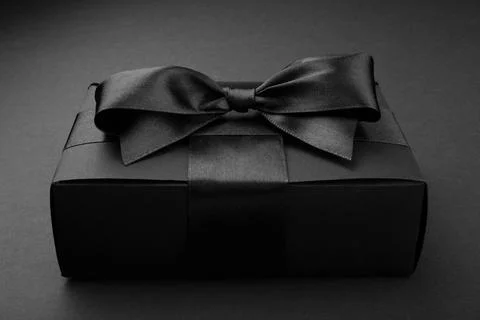 Black friday box gift present Stock Photos