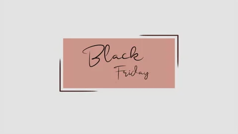 Black Friday in brown frame on white modern gradient Stock Footage 217691683