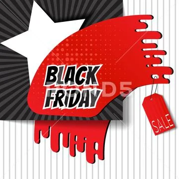 Black Friday brush imprint for angle of page or attaching on your goods Stock Illustration
