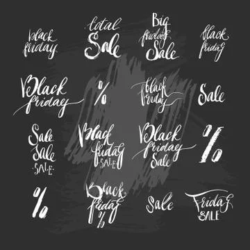 Black Friday Calligraphic Designs イラスト素材