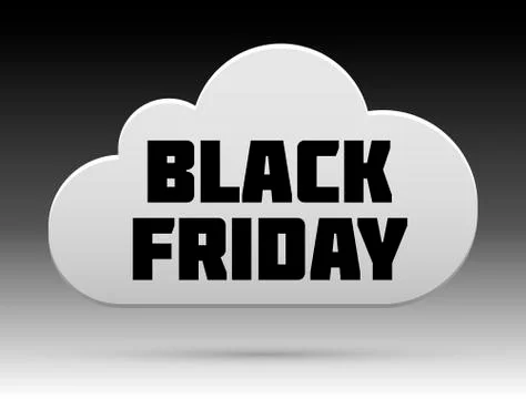 Black Friday cloud sign Stock Illustration