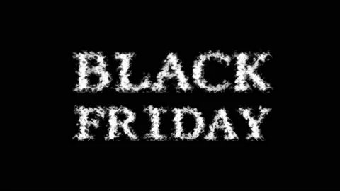 Black Friday cloud text effect black isolated background Stock Footage 139605513