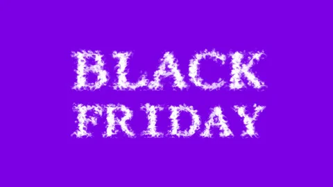 Black Friday cloud text effect violet isolated background Stock Footage 139605574