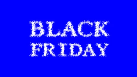 Black Friday cloud text effect blue isolated background Stock Footage 139605628