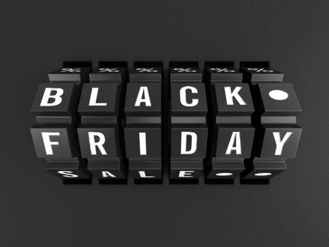 Black Friday combination lock Ilustración de archivo