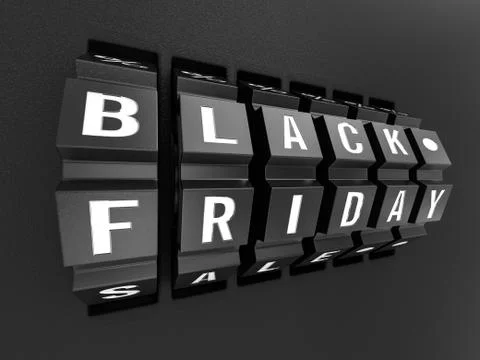Black Friday combination lock Ilustración de archivo