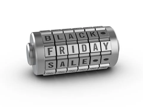 Black Friday combination lock Ilustración de archivo
