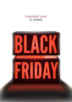 Black friday coming soon vector poster template Stock Illustration