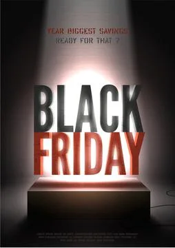 Black friday coming soon vector poster template Stock Illustration