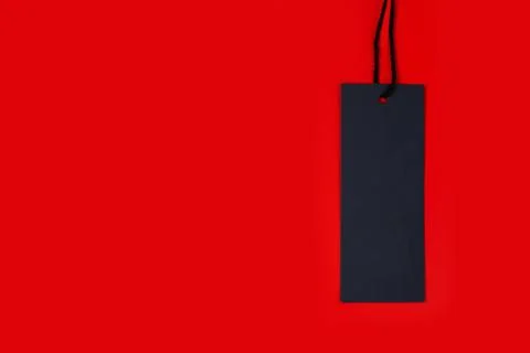 Black Friday concept. Label on red background. Foto stock