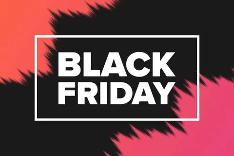 Black Friday concept. Template for background, banner, card, poster with text Stock Illustration