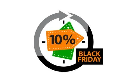 Black Friday Discount 10 % Stock-Illustration