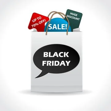 Black friday discount pack Stock Illustration