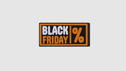Black Friday discount sign 3d illustration Stock Footage 314716413
