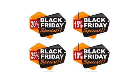 Black Friday Discount Template Set Stock-Illustration