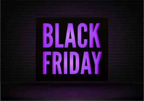 Black Friday discounts realistic vector banner template Stock Illustration