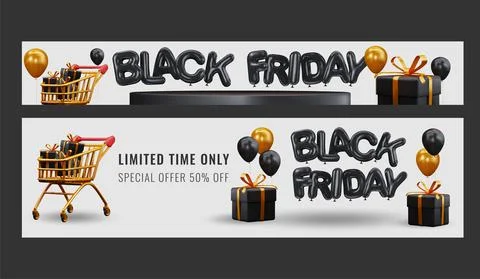 Black Friday. Editable stories. Creative vector modern black Friday sale social Stock Illustration