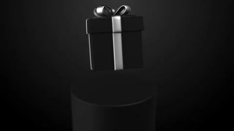Black Friday Elegant 3D Gift Box Stock Footage 281436888