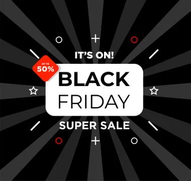 Black Friday event ad Illustrazione stock