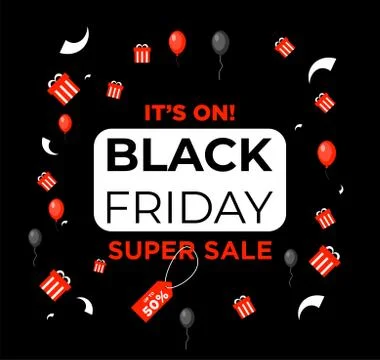 Black Friday event ad Illustrazione stock