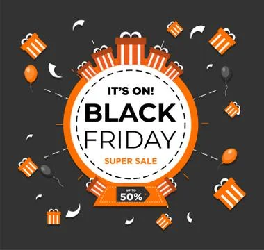 Black Friday event ad Stock Illustration