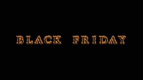 Black Friday fire text effect black background Stock Footage 136066218