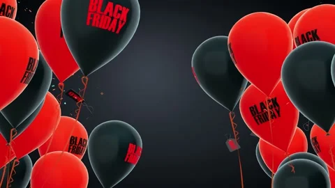 Black Friday Floating Balloons 스톡 동영상 162903126