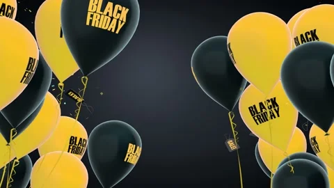Black Friday Floating Balloons Stock Footage 162903520