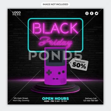 Black friday flyer PSD Template