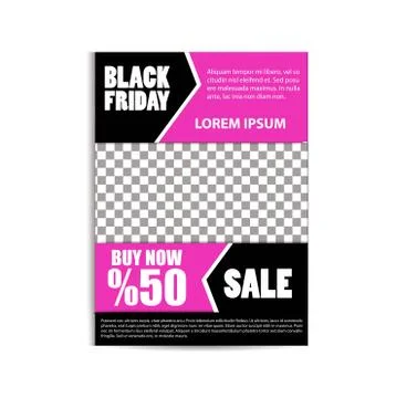 Black Friday Flyer Template Stock Illustration
