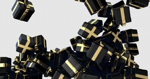 Black Friday Gift Box Transition Stock Footage 289991576