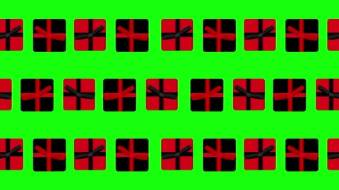 Black Friday Gifts Pattern Horiz Stock Footage 247202381