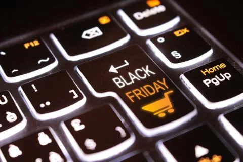 Black Friday glowing Key Stock Photos