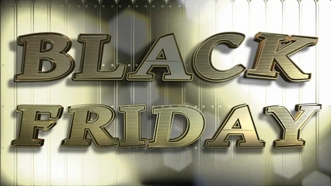 Black Friday Gold 3D Text Looping Animation Stock Footage 95534123
