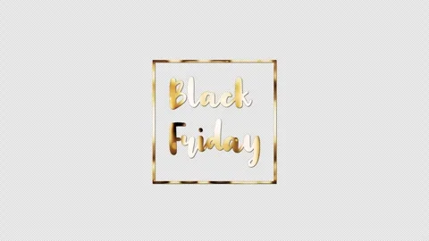 Black Friday golden shine light motion text with light effect animation Stock Footage 319544044