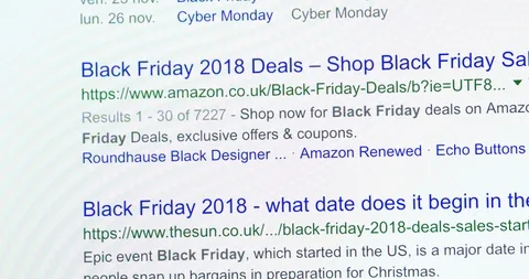Black Friday On Google UK Search Stock Footage 98551345