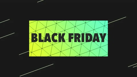 Black Friday with gradient triangles pattern and lines Stock Footage 165180404