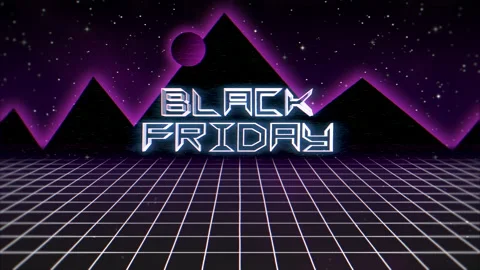 Black Friday with grid and mountain in night 動画素材 212151649
