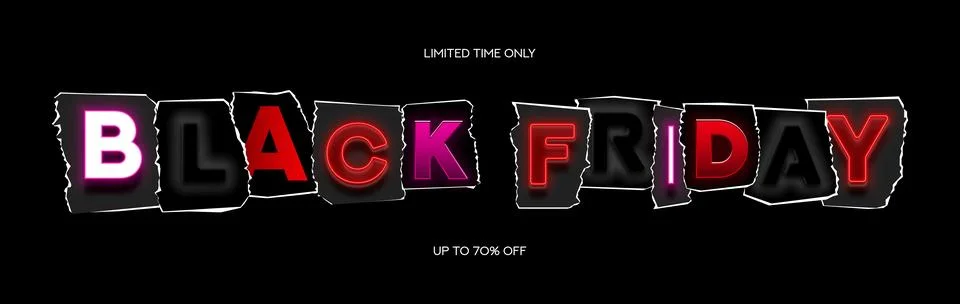 Black Friday horizontal collage Stock Illustration
