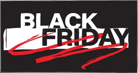 Black Friday icon on black background. Use for promotion. Stock-Illustration