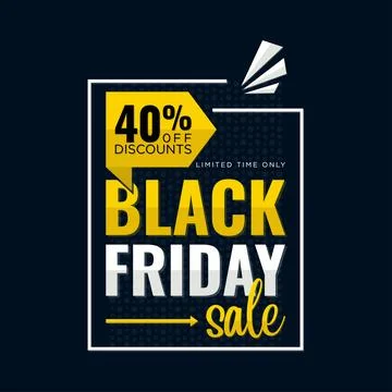 Black Friday illustration vector design of 40% Discount Illustration